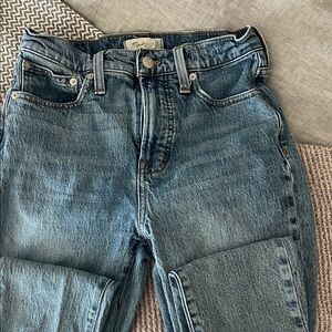 Madewell Classic Straight Leg Blue Jeans